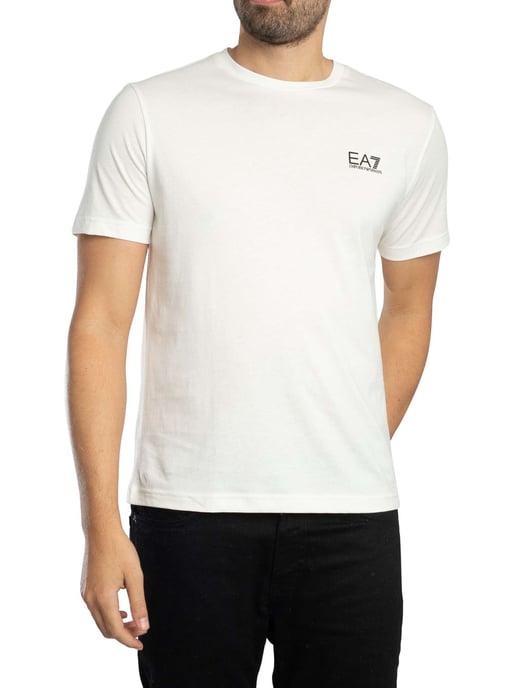 EA7 Chest Logo T-Shirt, Wit - Image 1