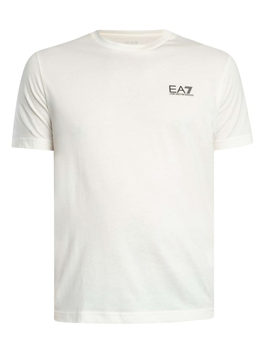 EA7 Chest Logo T-Shirt, Wit - Image 5
