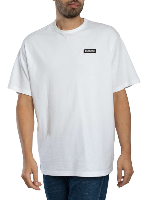 Columbia Zwaar Uitgevoerd T-Shirt Met Grafische Print Op De Achterkant, Comfortabele Pasvorm, Wit - Image 1