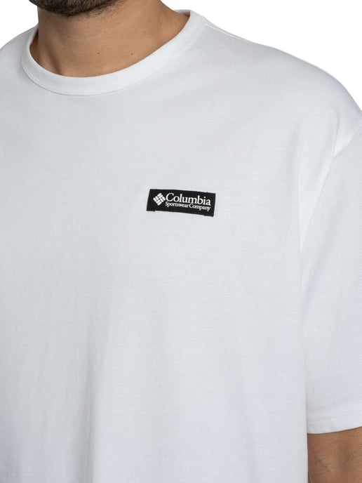 Columbia Zwaar Uitgevoerd T-Shirt Met Grafische Print Op De Achterkant, Comfortabele Pasvorm, Wit - Image 4