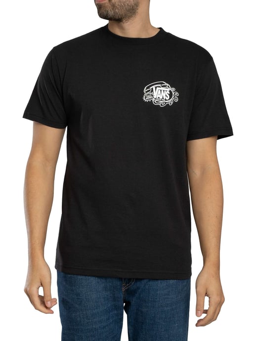 Vans Hot Lines Back Graphic T-Shirt, Zwart - Image 1