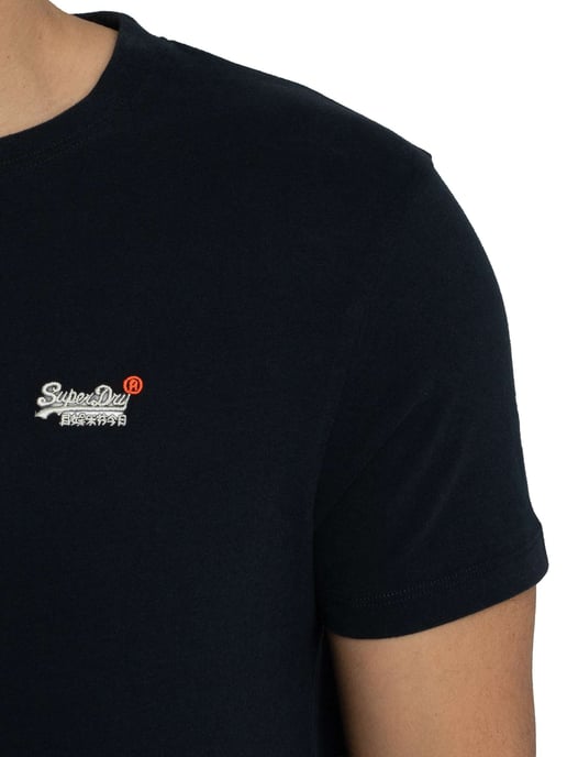 Superdry Essentieel Contrast EMB T-Shirt, Blauw - Image 4