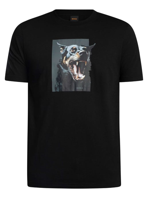 BOSS Te Dobermann Graphic T-Shirt, Zwart - Image 6