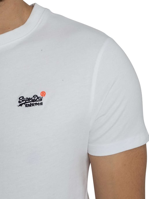 Superdry Essentieel Contrast EMB T-Shirt, Wit - Image 4