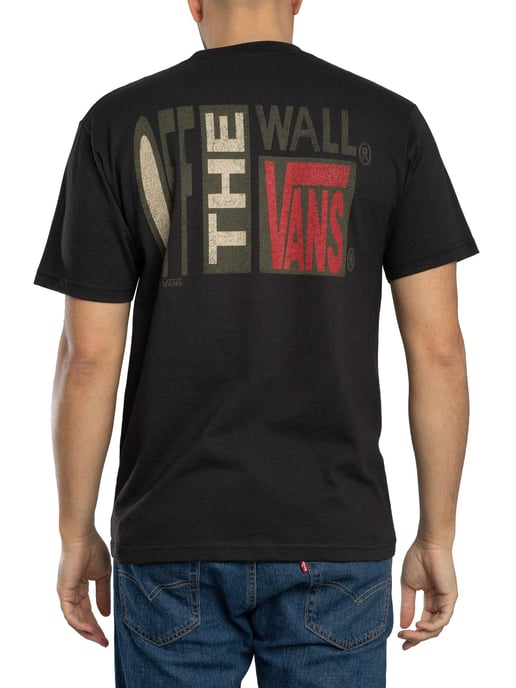 Vans Stretch T-Shirt Met Stack Back-Print, Zwart - Image 3