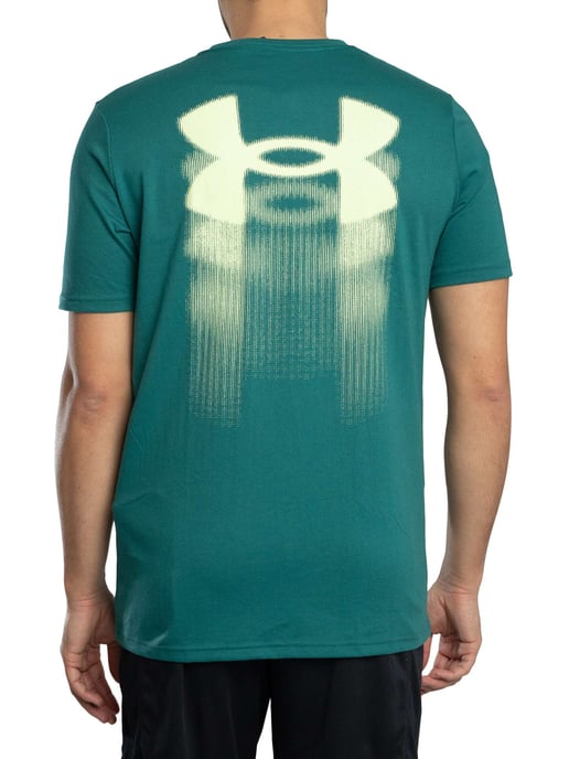 Under Armour Losvallend T-Shirt Met Wazig Logo Op De Achterkant, Groen - Image 3