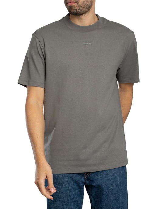 HUGO T-Shirt Met Dapolino-Logo, Grijs - Image 1
