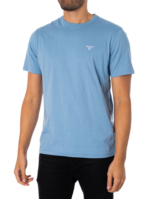 Barbour Essentieel Sport-T-Shirt Op Maat, Blauw - Image 2