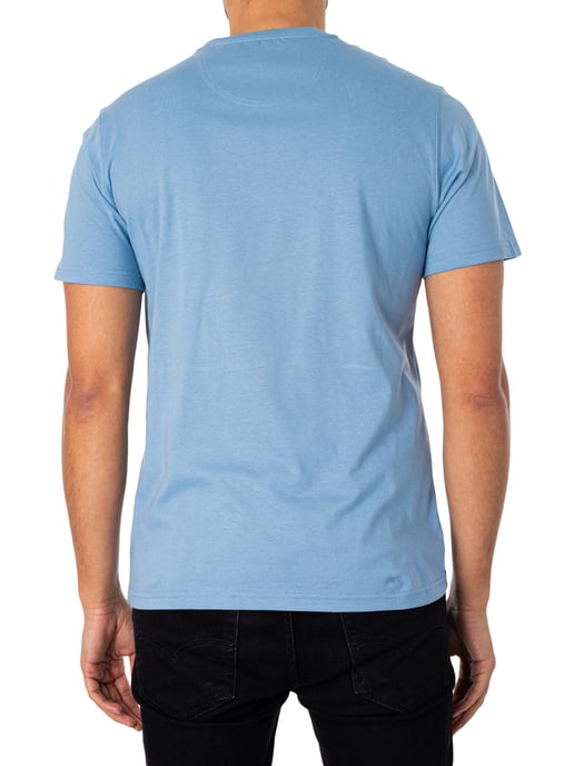 Barbour Essentieel Sport-T-Shirt Op Maat, Blauw - Image 3