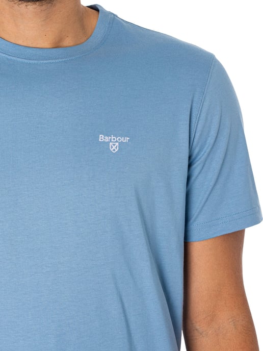 Barbour Essentieel Sport-T-Shirt Op Maat, Blauw - Image 4
