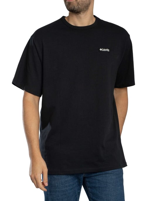 Columbia Zwaar Uitgevoerd T-Shirt Met Grafische Print Op De Achterkant, Comfortabele Pasvorm, Zwart - Image 2