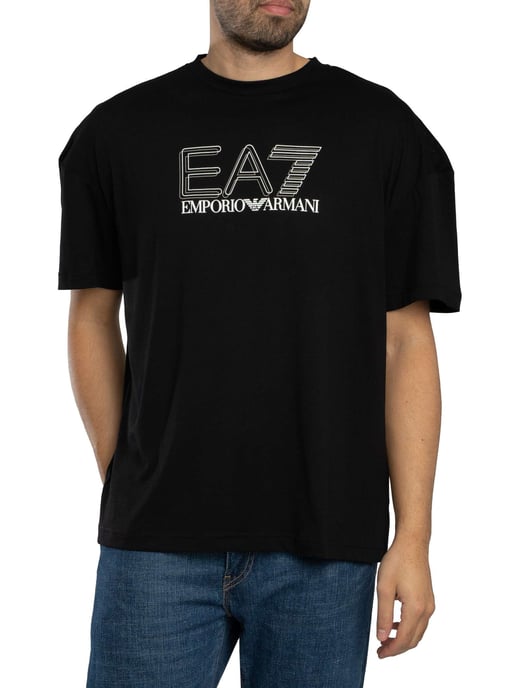 EA7 Echo Graphic T-Shirt, Zwart - Image 1