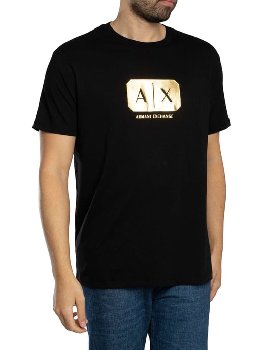Armani Exchange Logo Grafische T-Shirt, Zwart - Image 2
