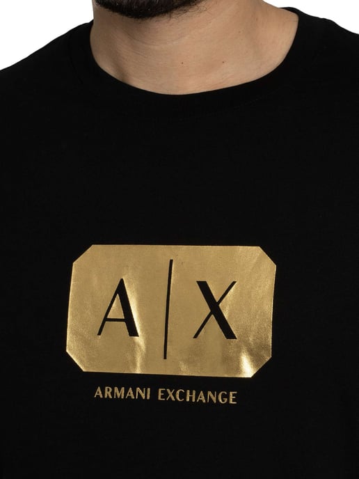 Armani Exchange Logo Grafische T-Shirt, Zwart - Image 4