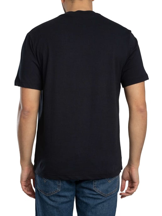 Lacoste Katoenen T-Shirt Met Kleurblokken, Zwart - Image 3