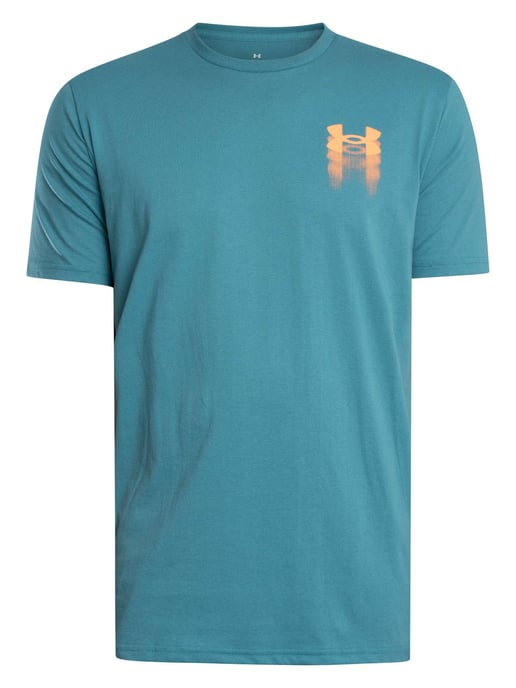 Under Armour Losvallend T-Shirt Met Wazig Logo Op De Achterkant, Blauw - Image 5