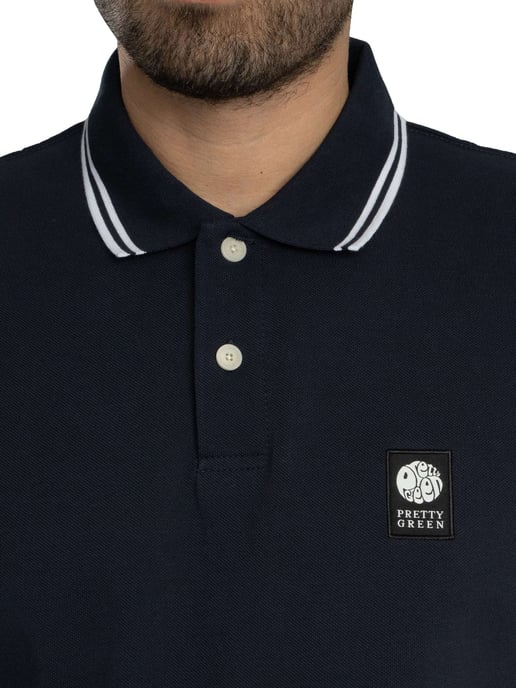 Pretty Green Rayner Poloshirt, Blauw - Image 4