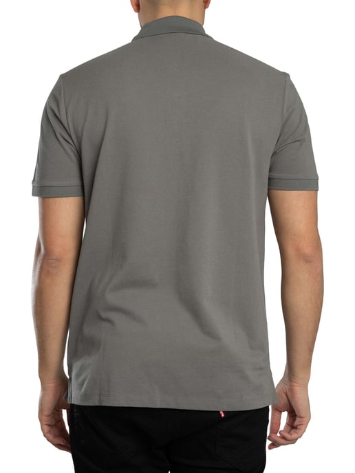 HUGO Donos222 Logo Polo Shirt, Grijs - Image 3