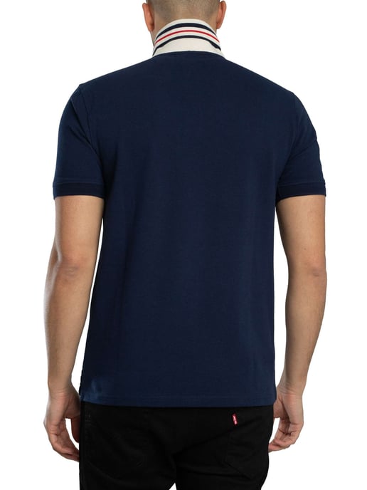 Fila Achille Heritage Tape Basic Polo Shirt, Blauw - Image 3
