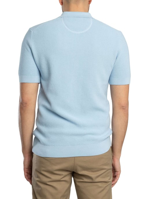 GANT Poloshirt Van Microgetextureerd Katoen, Blauw - Image 3