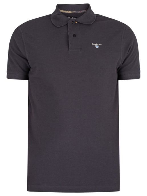 Barbour Piqué Poloshirt Met Schotse Ruit, Blauw - Image 5