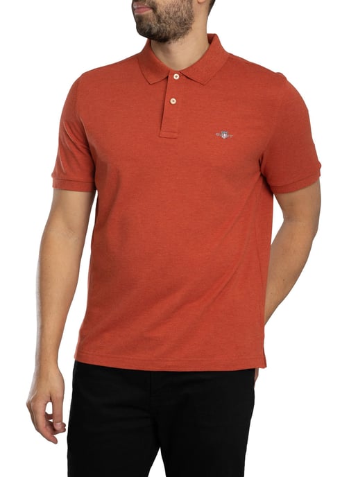 GANT Normaal Shield Piqué Poloshirt, Rood - Image 2