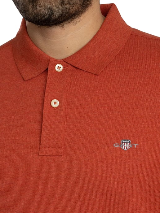 GANT Normaal Shield Piqué Poloshirt, Rood - Image 4