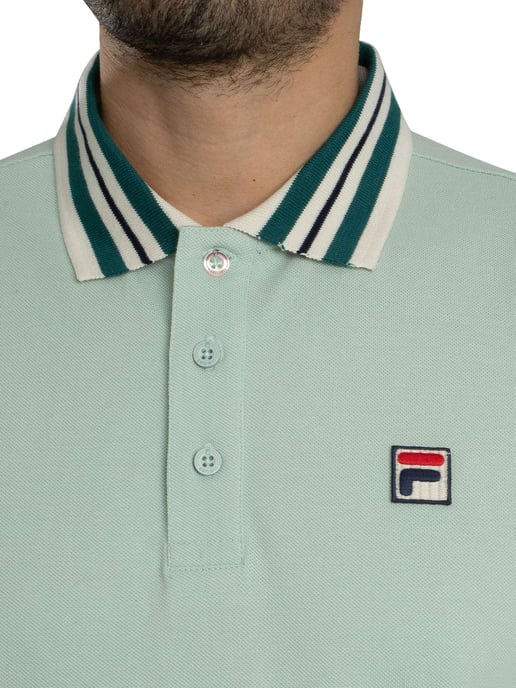 Fila Achille Heritage Tape Basic Polo Shirt, Groen - Image 4