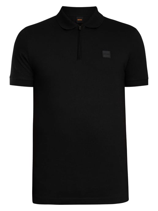 BOSS Passer Zip Polo Shirt, Zwart - Image 5