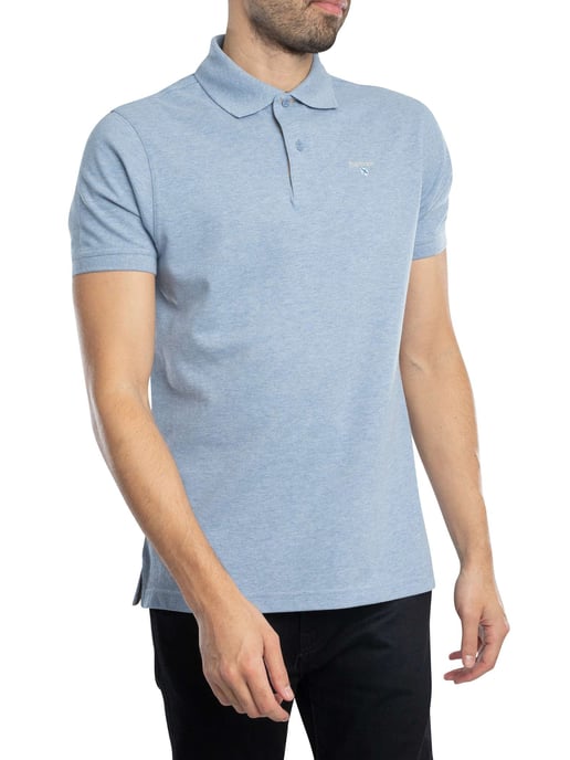 Barbour Piqué Poloshirt Met Schotse Ruit, Blauw - Image 2