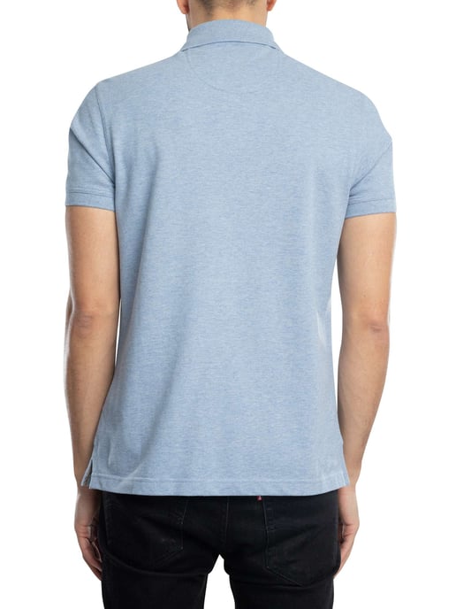 Barbour Piqué Poloshirt Met Schotse Ruit, Blauw - Image 3
