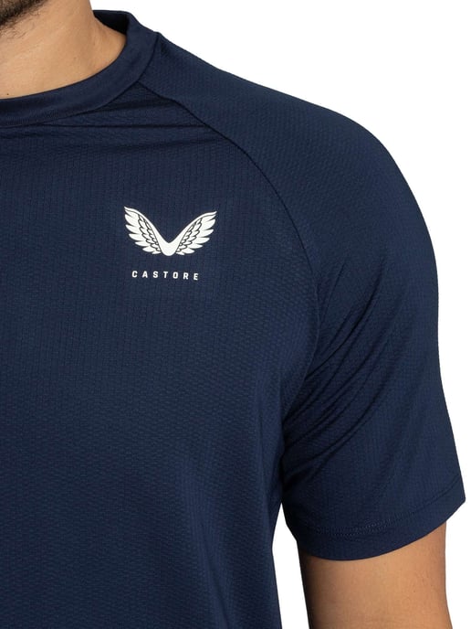 Castore Trainings-T-Shirt, Blauw - Image 4