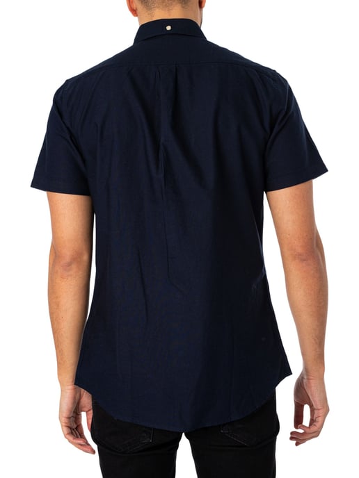 Barbour Op Maat Gemaakt Overhemd Met Korte Mouwen Van Oxtown, Blauw - Image 3