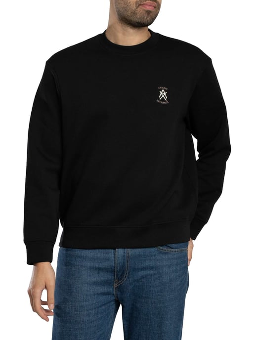 Armani Exchange Chest Logo Sweatshirt, Zwart - Image 1