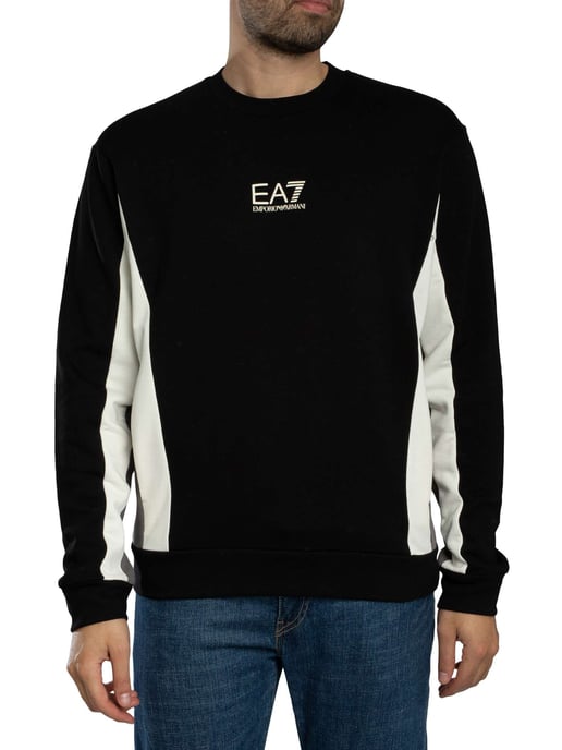EA7 Logo Sweatshirt, Zwart - Image 1