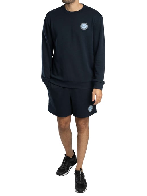 EA7 Sweatshirt Met Logopatch, Blauw - Image 5