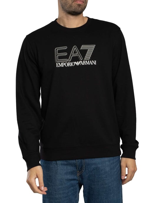 EA7 Echo Graphic Sweatshirt, Zwart - Image 1