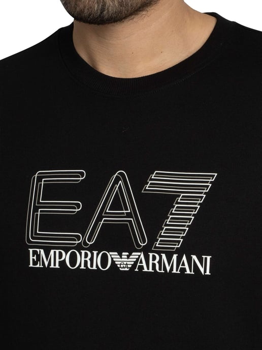EA7 Echo Graphic Sweatshirt, Zwart - Image 4