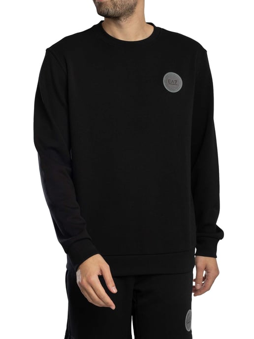 EA7 Sweatshirt Met Logopatch, Zwart - Image 1