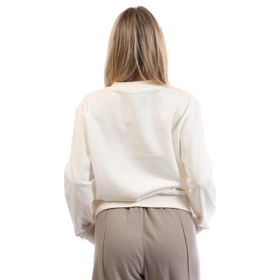 Emporio Armani EA7-katoenen sweatshirt met logo voor dames (Wit) - Image 3