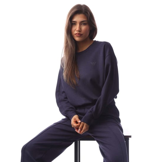 Emporio Armani Dames/Dames Relaxed Fit Sweatshirt (Blauw) - Image 4