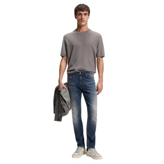 Boss Herenjeans van Delaware Denim, slim fit, middelhoge taille (Marine) - Image 4