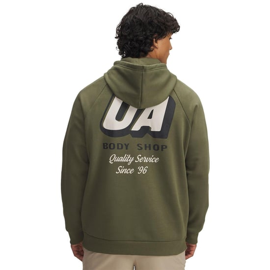 Under Armour Heren Rival Fleece Hoodie (Groen) - Image 2
