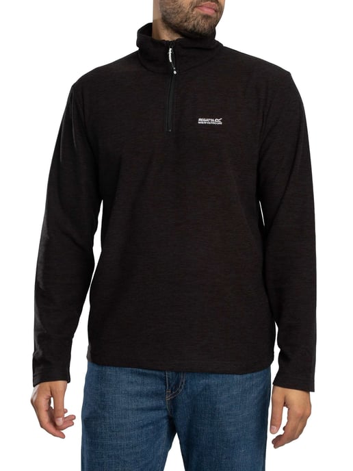 Regatta Thompson Marl Fleece Met Halve Rits, Grijs - Image 1