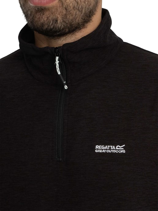 Regatta Thompson Marl Fleece Met Halve Rits, Grijs - Image 4