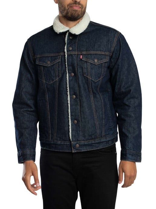 Levi's Type 3 Sherpa Trucker Jacket, Blauw - Image 3