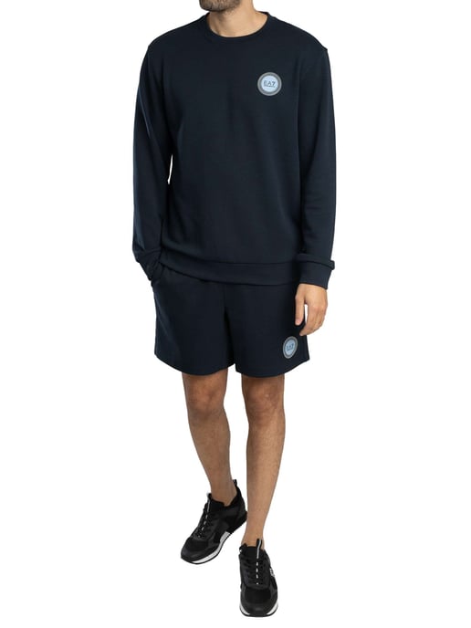 EA7 Sweatshirt Met Badge-Logo, Blauw - Image 6