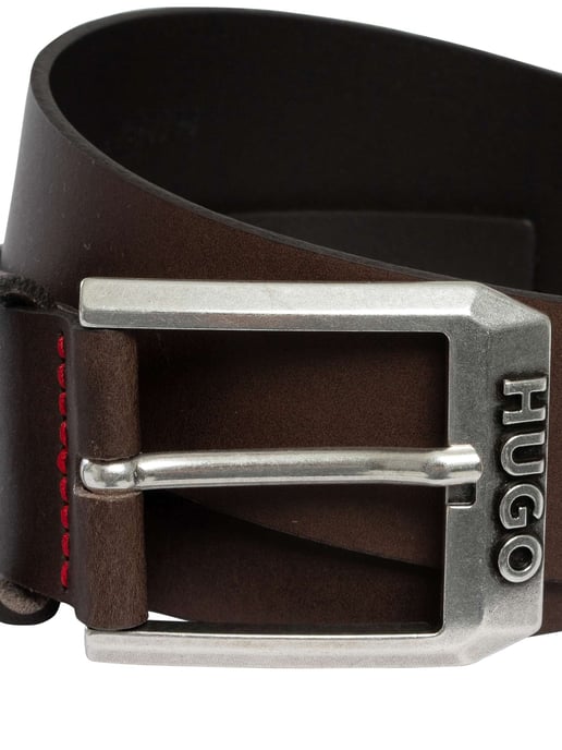HUGO Gelio Lederen Riem, Bruin - Image 2