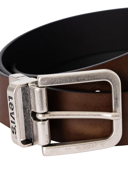 Levi's Omkeerbare Metalen Gesp Leren Riem, Bruin - Image 2