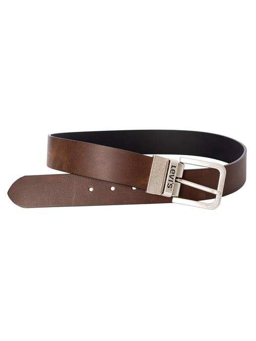 Levi's Omkeerbare Metalen Gesp Leren Riem, Bruin - Image 3
